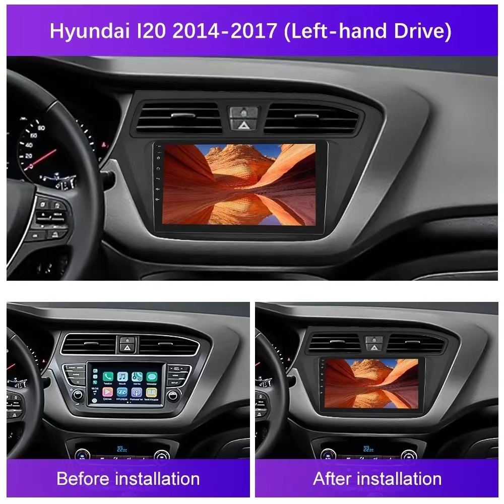 Car Frame Fascia Adapter For Hyundai I20 2014 2018 Android Radio Dash