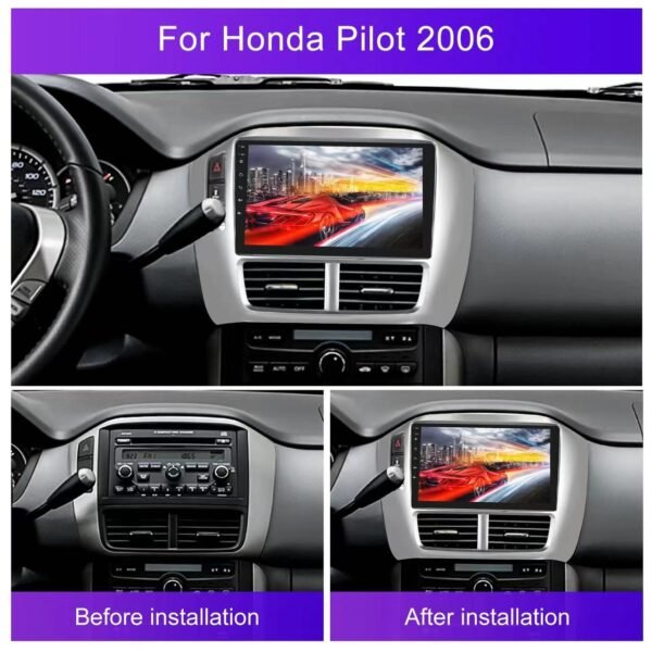 Car Frame Fascia Adapter Android Radio Dash Fitting Panel Kit For Honda Pilot (BT-117) - Image 2