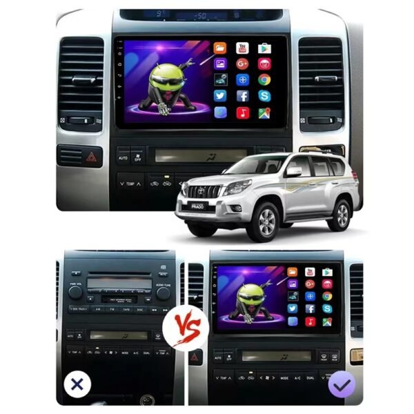 Car Fascia Frame Adapter Android Stereo Dashboard Kit Face Plate For Toyota Land Cruiser Prado 120 J120 LC120 (FT-015118) - Image 4