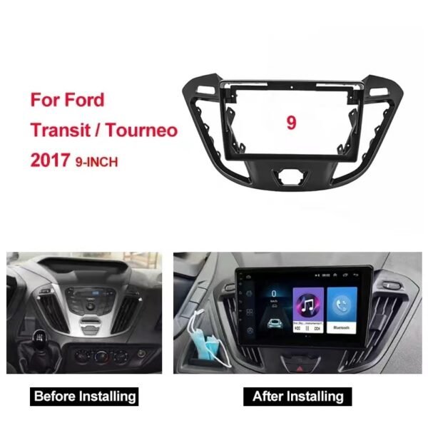 Car Frame Fascia Adapter Android Radio Dash Fitting Panel Kit For Ford Transit Custom Tourne (FORD-023) - Image 4
