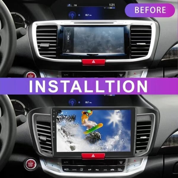 Car Frame Fascia Adapter Bezel Canbus Box Decoder Android Radio Audio Dash Panel Kit For Honda Accord 9 9TH (BT-023) - Image 2