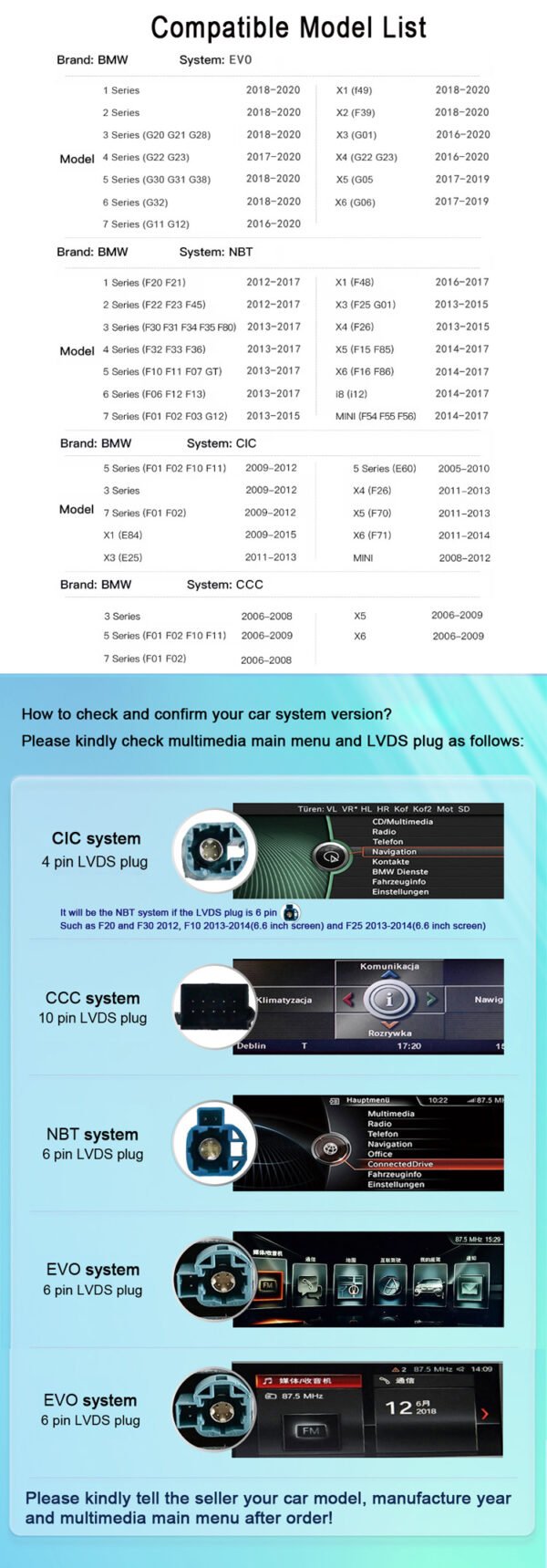 10.25 inch Android Car Stereo Carplay Multimedia Navigation System Android Player Car Screen Radio Head Unit for BMW 5 Series F10/F11 Compatible with Original Car CIC/NBT System (2011-2016) (YCFG-001) - Image 6