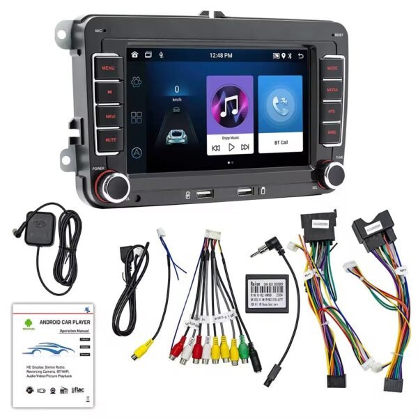 Double Din 7 Inch Android Car Stereo Head Unit Digital Signal Receiver Car Radio Carplay Android Player GPS Navigation Head Unit For Volkswagen, Skoda, Seat (7DZ-001) - Image 6