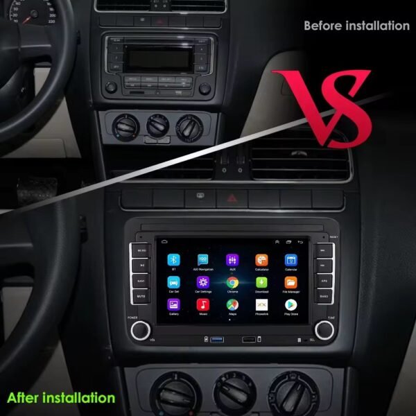 Double Din 7 Inch Android Car Stereo Head Unit Digital Signal Receiver Car Radio Carplay Android Player GPS Navigation Head Unit For Volkswagen, Skoda, Seat (7DZ-001) - Image 7
