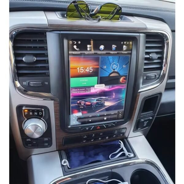 10.5 Inch Tesla Style Vertical Screen Touch Screen Android Car Stereo Android Player Car Radio Carplay Multimedia System Digital Signal Receiver GPS Navigation Head Unit For Dodge Ram 2013-2018 (SPZJ-021) - Image 5