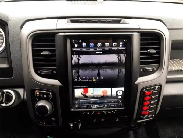 10.5 Inch Tesla Style Vertical Screen Touch Screen Android Car Stereo Android Player Car Radio Carplay Multimedia System Digital Signal Receiver GPS Navigation Head Unit For Dodge Ram 2013-2018 (SPZJ-021) - Image 6