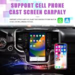 11.8″ Tesla-Style Android Car Stereo with CarPlay for Dodge RAM 1500 / 2500 / 3500 2019–2024 (DQ-100) - Image 4