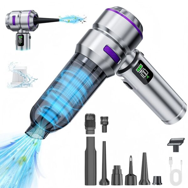 18000PA 4-in-1 Brushless Car Vacuum Cleaner with Blowing, Suction & HEPA Filter 【XCQ-001】