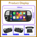 7″ Android Car Stereo with CarPlay Android Auto for Fiat 500 (2007–2015) 【FYT-1000】 - Image 2