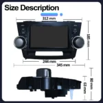 8" Android Radio Toyota Highlander Kluger 2007-2014 Wireless CarPlay JBL 【FT-1034】 - Image 2