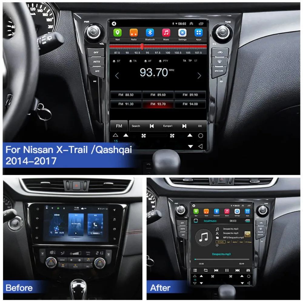 12.1" Tesla Screen for Nissan X-TRAIL T32 2012-2021 Wireless CarPlay 【RC-1010】 - Image 2