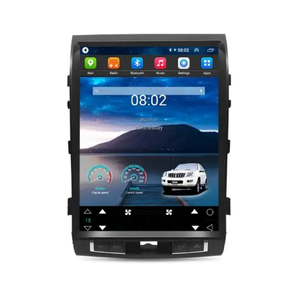 15.1" Vertical Android Radio Toyota Land Cruiser 200 08-15 CarPlay 【FT-1047】