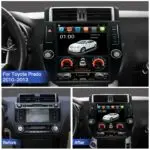 12.1" Vertical Android Radio Toyota Prado 2010-17 CarPlay 4G GPS 【FT-1049】 - Image 3